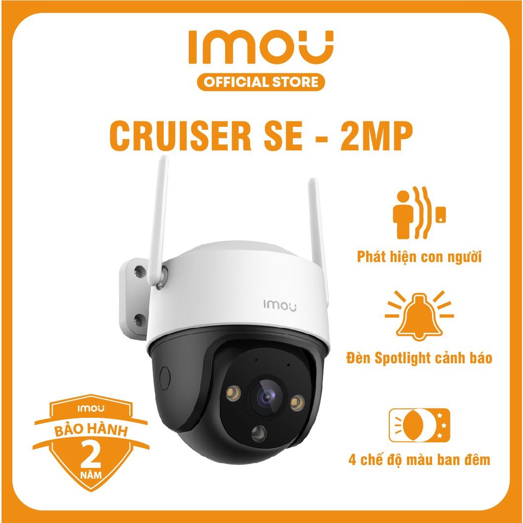 Camera Wifi Imou Cruiser SE (2MP) I Phát hiện con người I Đèn spotlight cảnh báo I 4 chế độ ban đêm I Bảo hành 2 năm