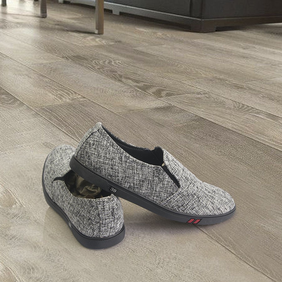 Giày lười nam MĐ G213 xám đen | BigBuy360 - bigbuy360.vn