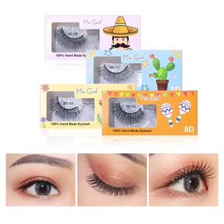 Saniye 8D Lông Mi Giả Tự Nhiên Dài Làm Dày Lông Mi Giả J1072