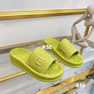 Dép lê gucci da trám logo thêu fullbox siêu mềm