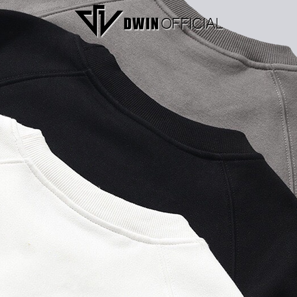 Áo sweater khoác nỉ dài tay unisex DWIN basic nam nữ form rộng oversize local brand