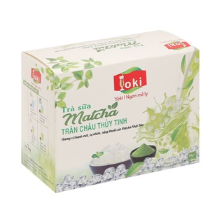 Trà sữa Matcha trân châu thủy tinh Yoki 400g