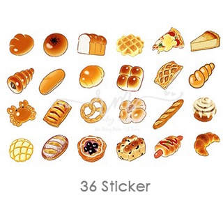 Bộ 36 Nhãn Dán Sticker Bánh Mì
