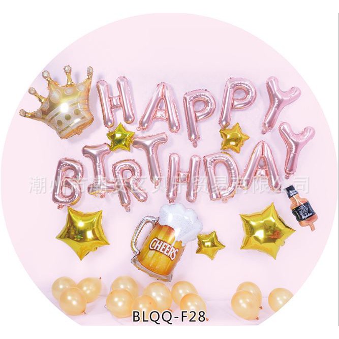 Set bong bóng kiếng nhôm trang trí sinh nhật cho bé nhiều mẫu