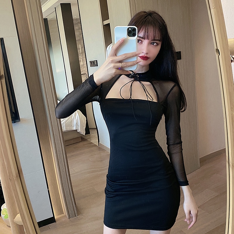 DUNEA Đầm Ren Lưới Xuyên Thấu Gợi Cảm Cho Nữ