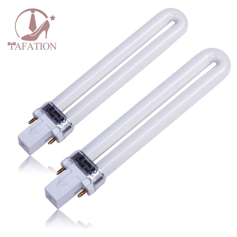 [Hàng mới về] Set 2 bóng đèn led UV 365NM 9W tiện dụng thay thế cho máy làm khô sơn móng tay