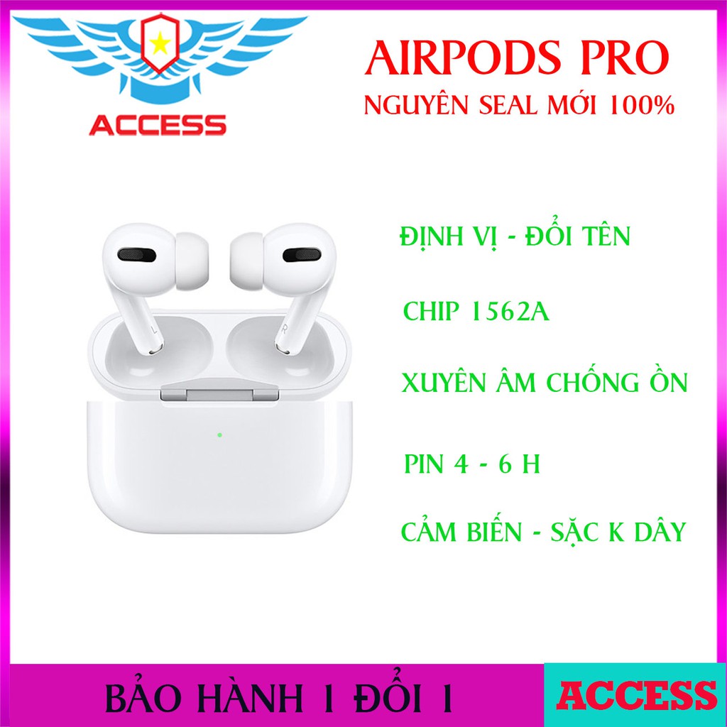 [ Hàng Cao Cấp ] Tai Nghe Airpods Pro TWS Cao Cấp ⚡ 1562A ⚡ Bản 35db Xuyên Âm Chống Ồn Tự Động Bảo Hành 3 tháng Access