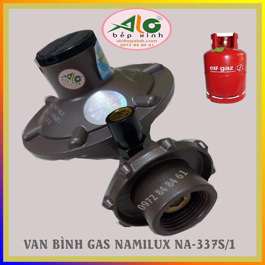 🌻 Van điều áp Namilux / Van bình ga Namilux NA-337S/1 🌻  dùng cho bình gas màu đỏ, có ngắt gas tự động - Alo Bếp Xinh