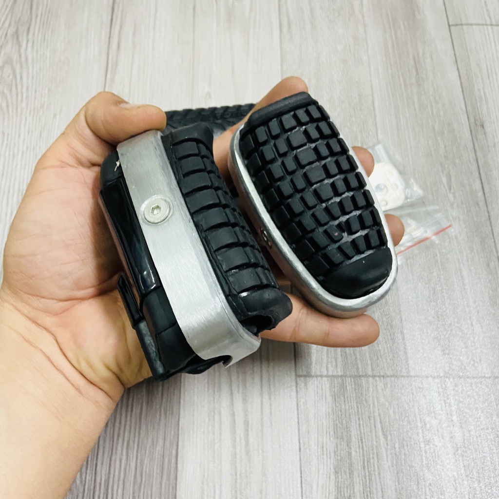 Combo gác chân sau cánh chim và cao su để chân trước Cup 125 cho xe WAVE, DREAM, FUTURE