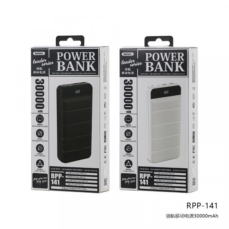 Pin Sạc Dự Phòng Remax Rpp-141 30.000Mah Cao Cấp Lượng Pin Khủng Sạc Được Nhiều Lần