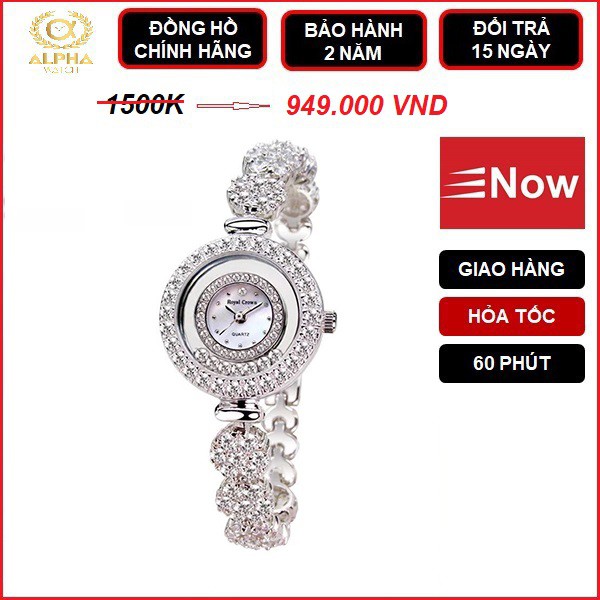 [[ROYAL CROWN CHÍNH HÃNG]] Đồng Hồ Nữ Royal Crown 5308 Vỏ Trắng