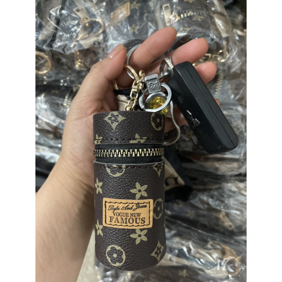 ❤️Móc khóa hình túi xách nữ xinh xắn vải lụa, dùng đựng son môi đa năng sáng tạo❤️