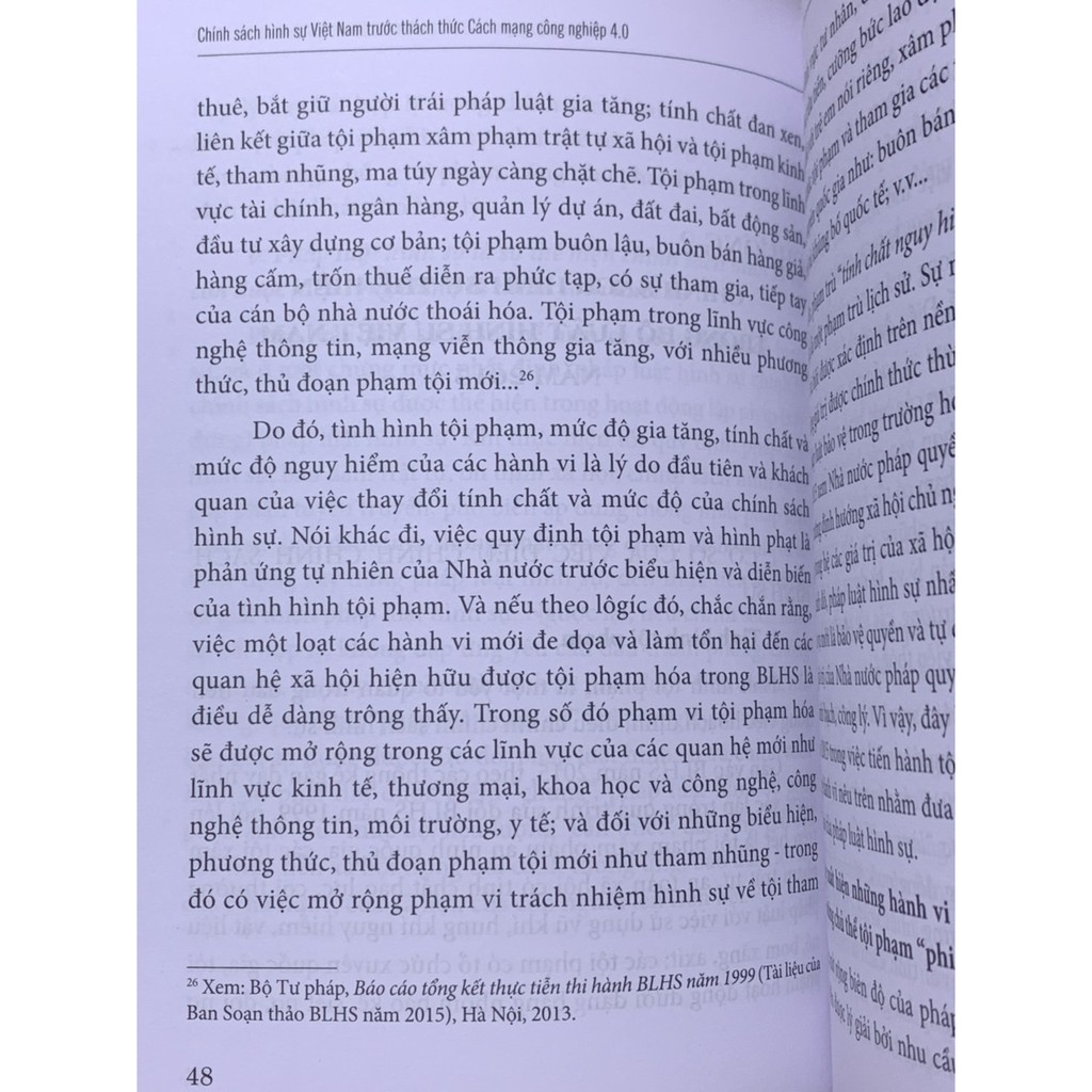 Sách - Chính sách hình sự Việt Nam trước thách thức Cách mạng công nghiệp 4.0