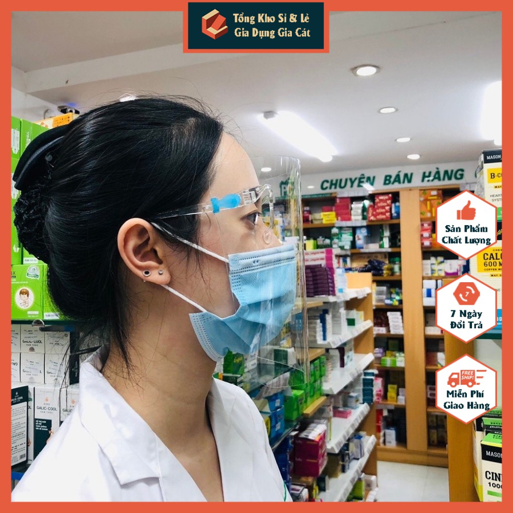 Kính chống giọt bắn phòng dịch FACE SHIELD trong suốt an toàn không mờ, kính chắn giọt bắn trẻ em,người lớn,giảm độc hại | BigBuy360 - bigbuy360.vn