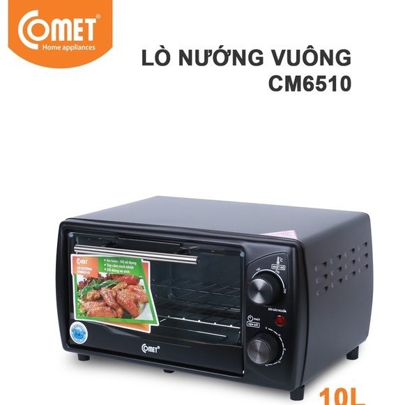 [Mã ELHADEV giảm 4% đơn 300K] Lò nướng điện Comet CM6510 10L