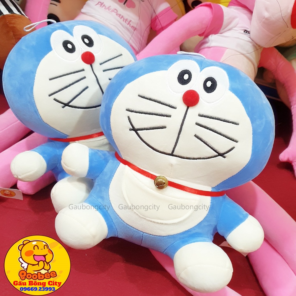 Gấu Bông Gối Ôm Doraemon Đô rê mon Đội Mũ Cao Cấp