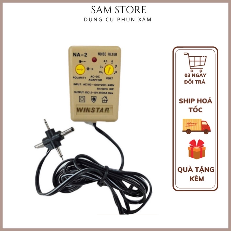 Ổn áp Na2- Cục sạc adapter Winstar chuyển đổi nguồn điện dành cho máy phun xăm