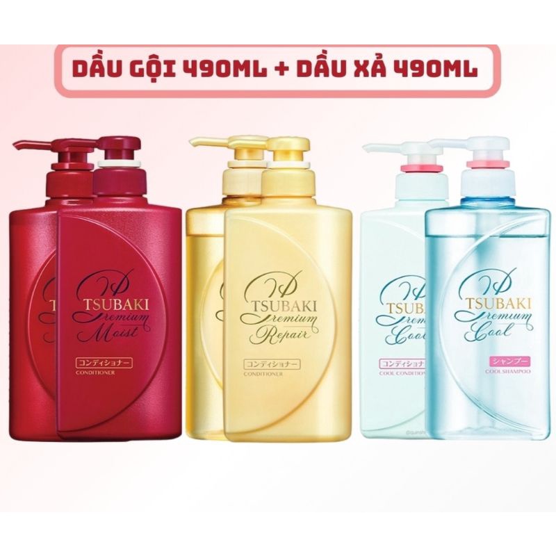 Combo dầu gội và xã tsubaki 490ml