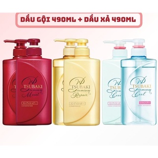 Combo dầu gội và xã tsubaki 490ml