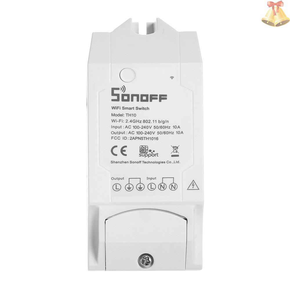 ONE SONOFF TH16 16A/3500W Smart Wifi Switch Monitoring Temperature Humidity Wireless Home Automation Kit Works With Amazon Alexa and for Google Home/Nest