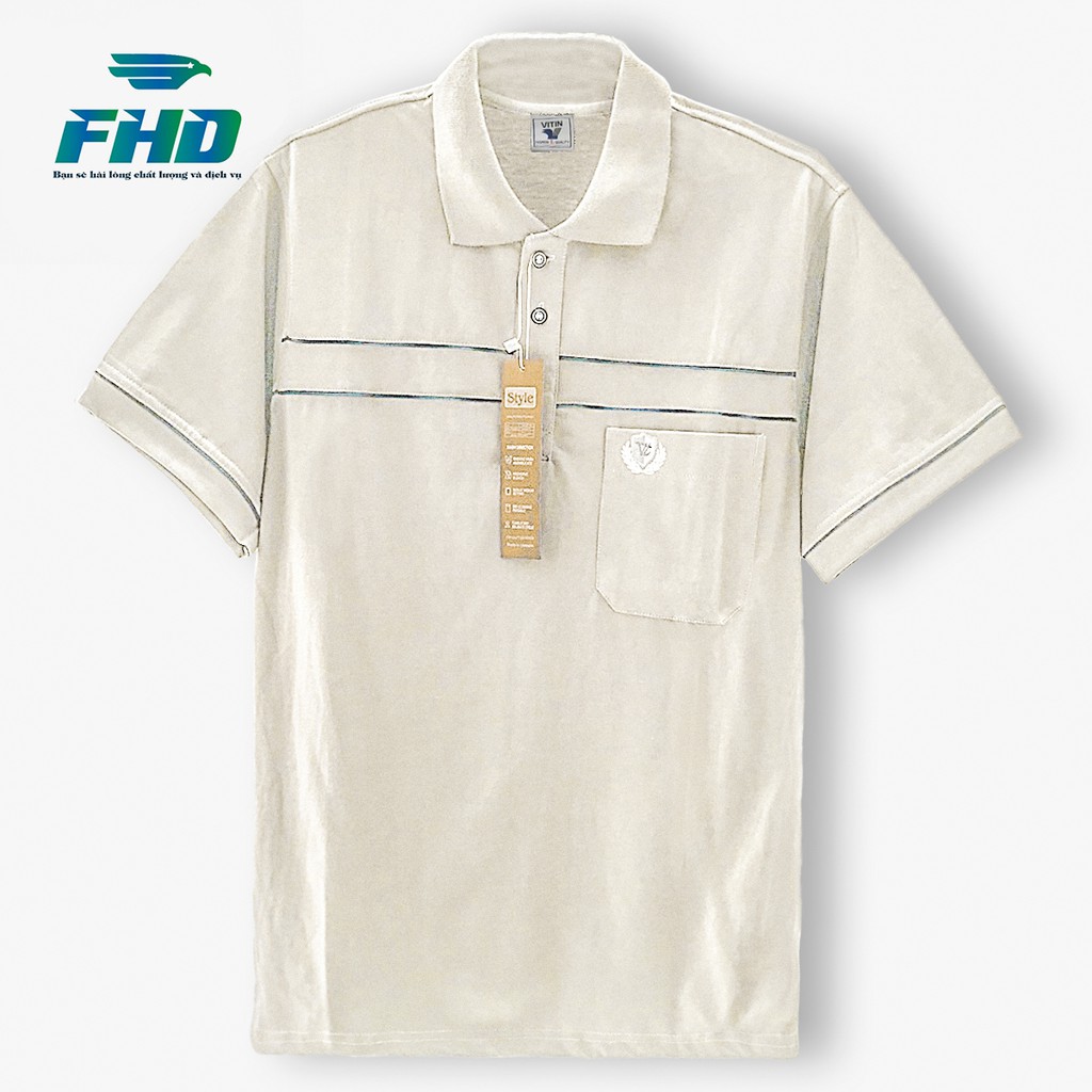 Áo thun ngắn tay có cổ trung niên chất cotton dày dặn và nhiều màu dễ phối đồ FHDA001