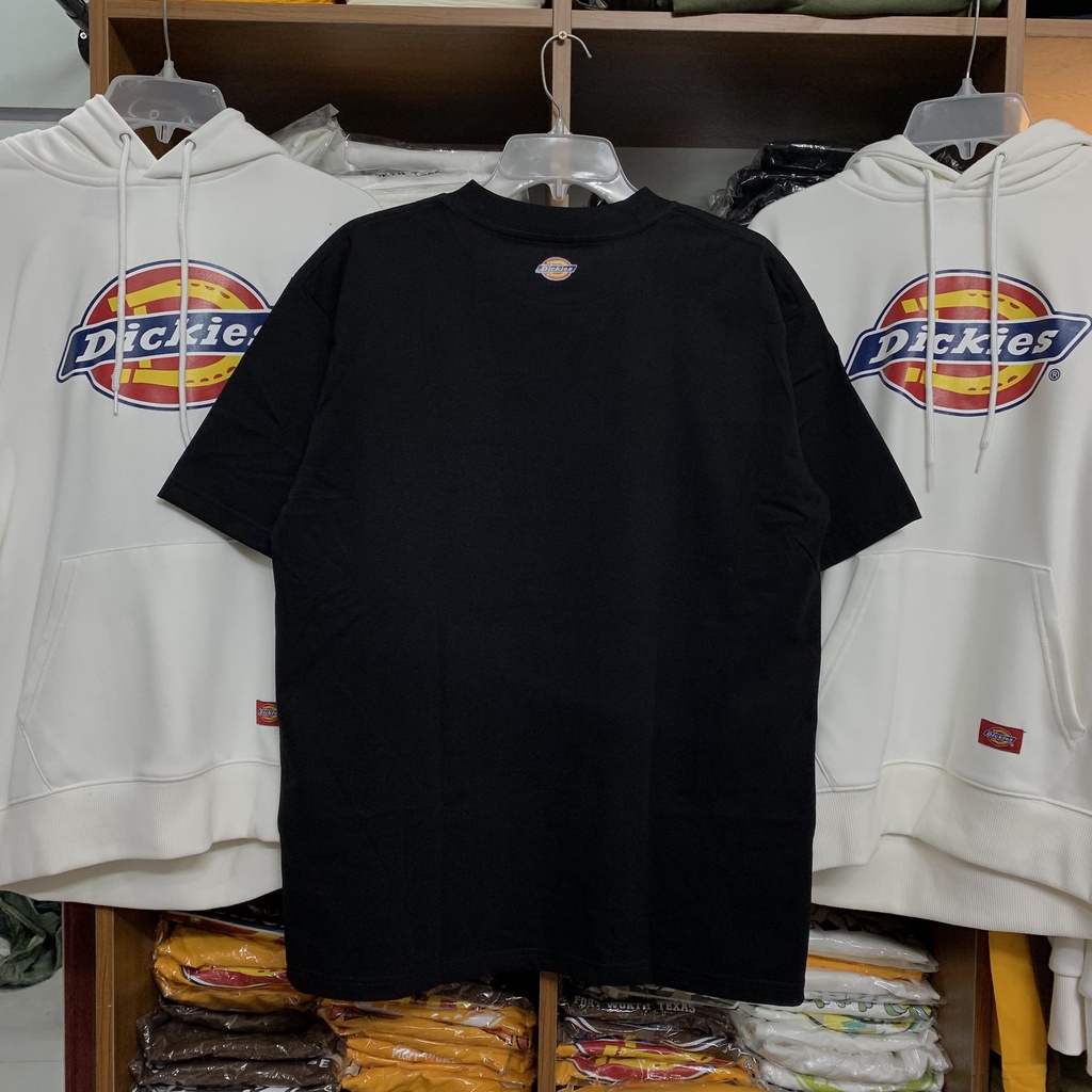 Áo Thun DICKIES chữ đỏ form rộng tay lỡ basic, Áo Phông Unisex Nam Nữ