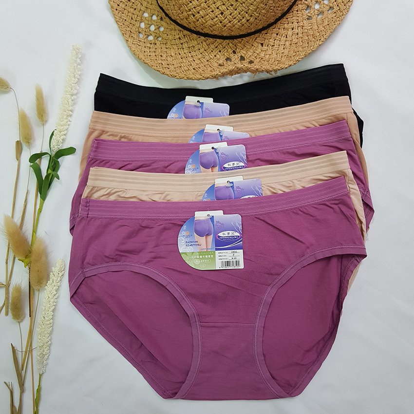 Quần Lót nữ Bigsize Trơn 2850 - Chất Cotton - Thoáng mát, mềm mại - Freesize cho nàng dưới 80kg