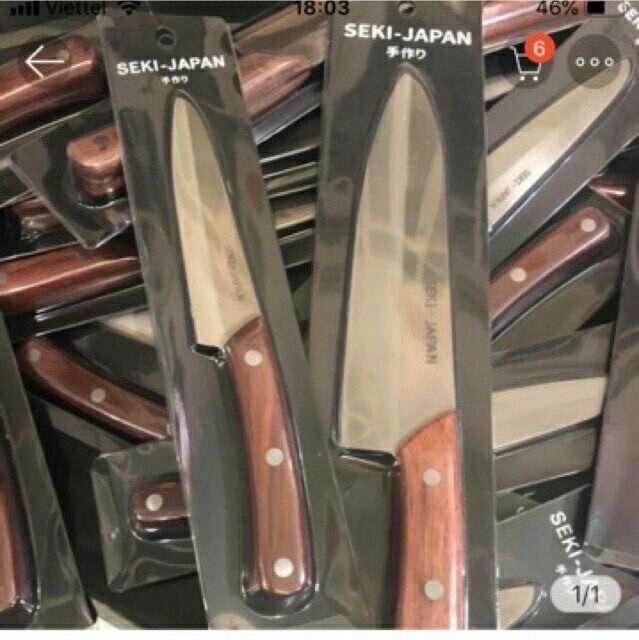 Bộ dao SEKI Nhật nội địa&lt;bao gồm dao chặt, dao thái, dao gọt&gt; sắc bén, chắc tay, đẹp
