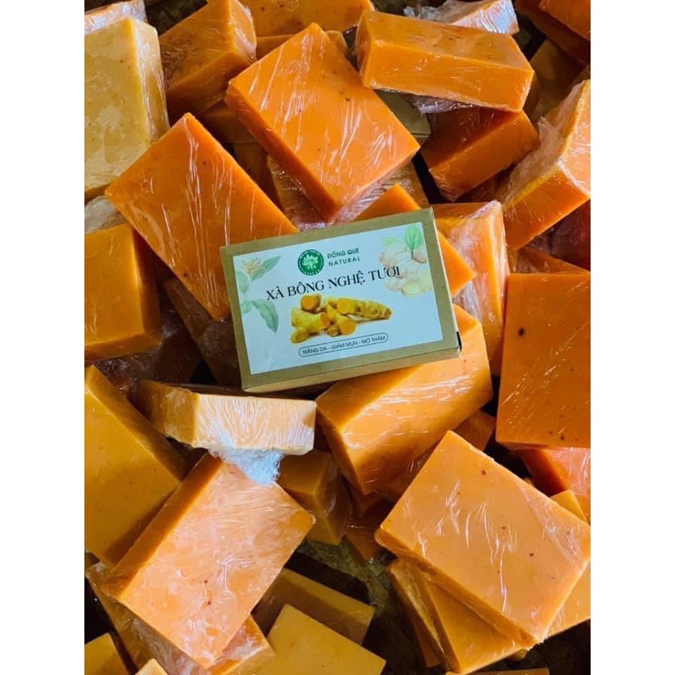 Xà Bông thiên nhiên các loại 100gram (Nghệ tươi, mướp đắng, trà xanh....)