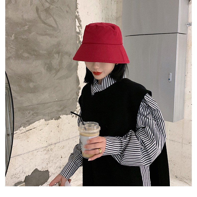 Mũ bucket tai bèo vành cụp trơn unisex –LOPDOP OFFICAL