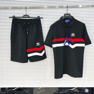 Đồ bộ quần áo thể thao nam có cổ hd shop chất vải thun cotton 2 màu đen than mặc thoải mái thoáng mát