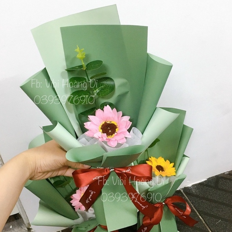 Ảnh thật 100%🌻Hoa hướng dương 1 bông giá siêu rẻ giấy lịch sự thanh lịch !!🌻🌻