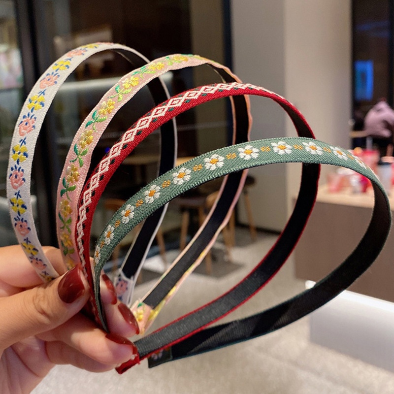 Băng Đô Vải Thêu Hoa Xinh Xắn Cho Nữ