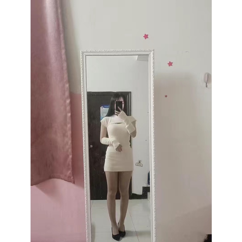 ORDER♥️Đầm,Váy Len Cut Ngực Tay RờiFzsize Dưới 57kg