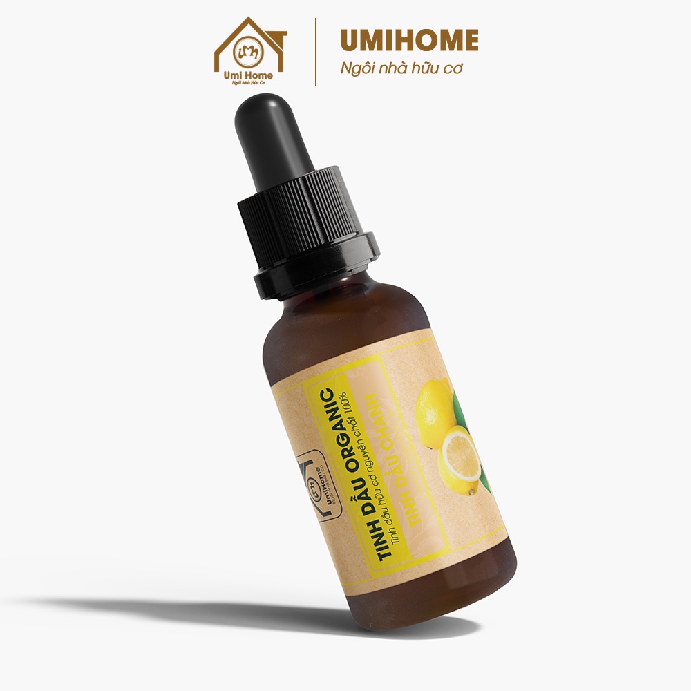 Tinh dầu thơm phòng Chanh hữu cơ UMIHOME nguyên chất 10ml