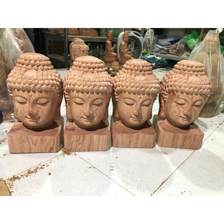 đầu tượng phật gỗ hương