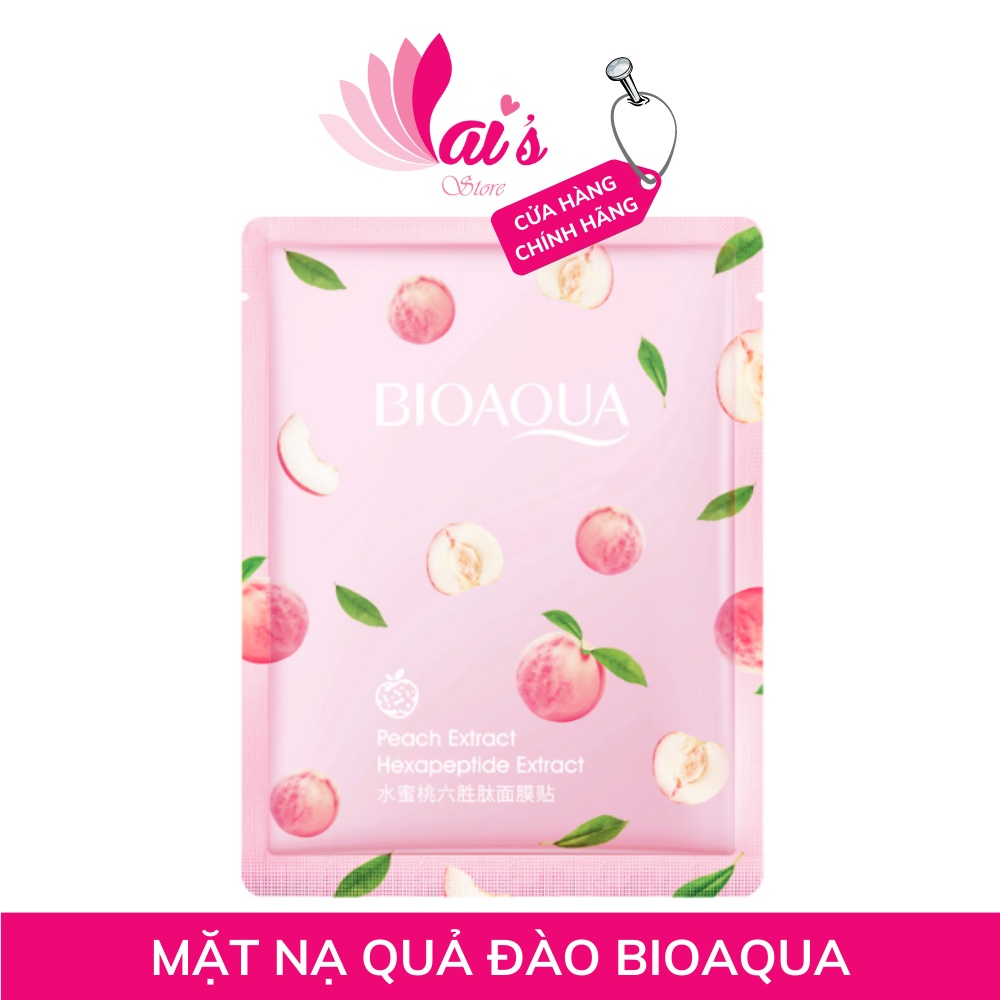 Mặt Nạ Quả Đào Bioaqua Peach Extract Dưỡng Ẩm, Trắng Da, Se Khít Lỗ Chân Lông Mask Nội Địa Trung Chính Hãng