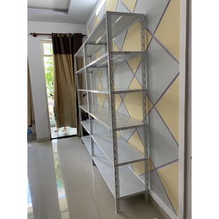 Sắt V lỗ (V3.5 màuTrắng, dài 2m, dày1,6mm) - Lắp ráp kệ sắt đa năng