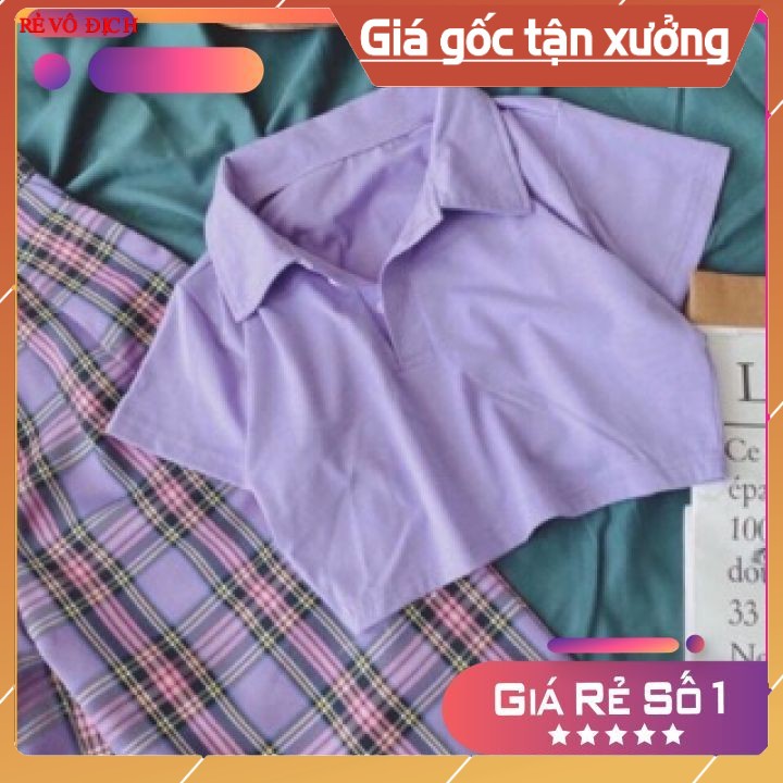 [Rẻ Và Đẹp] Áo Plo Croptop Trơn (Shop Bán Áo Croptop Đẹp) cho bạn sự trẻ trung, cá tính và tự tin