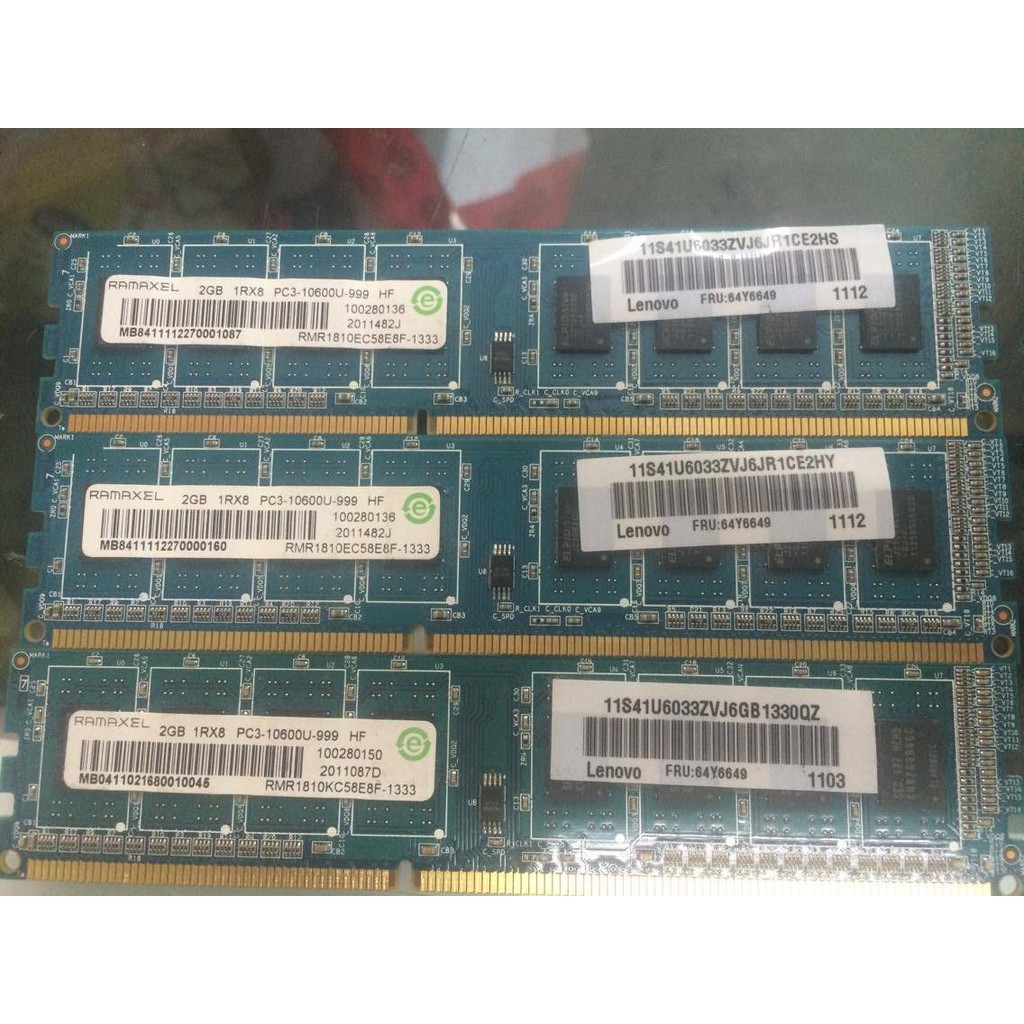 RAM DDR3 2GB PC BUS 1600/1333 -hàng tháo máy đồng bộ đẹp như mới