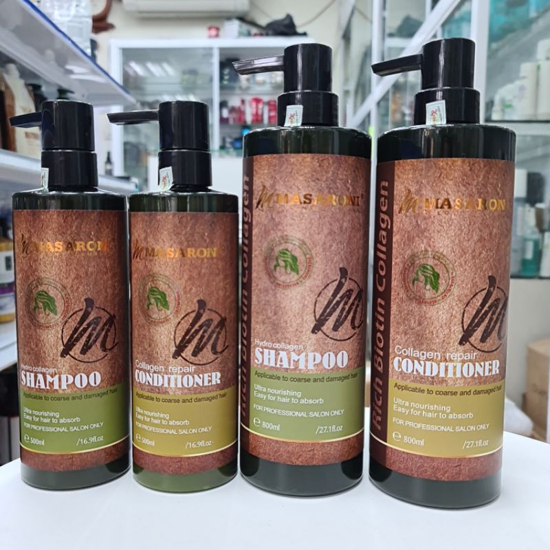 DÂÙ GỘI VÀ XẢ MASARONI RICH BIOTIN COLLAGEN 500ml - 800ML | BigBuy360 - bigbuy360.vn