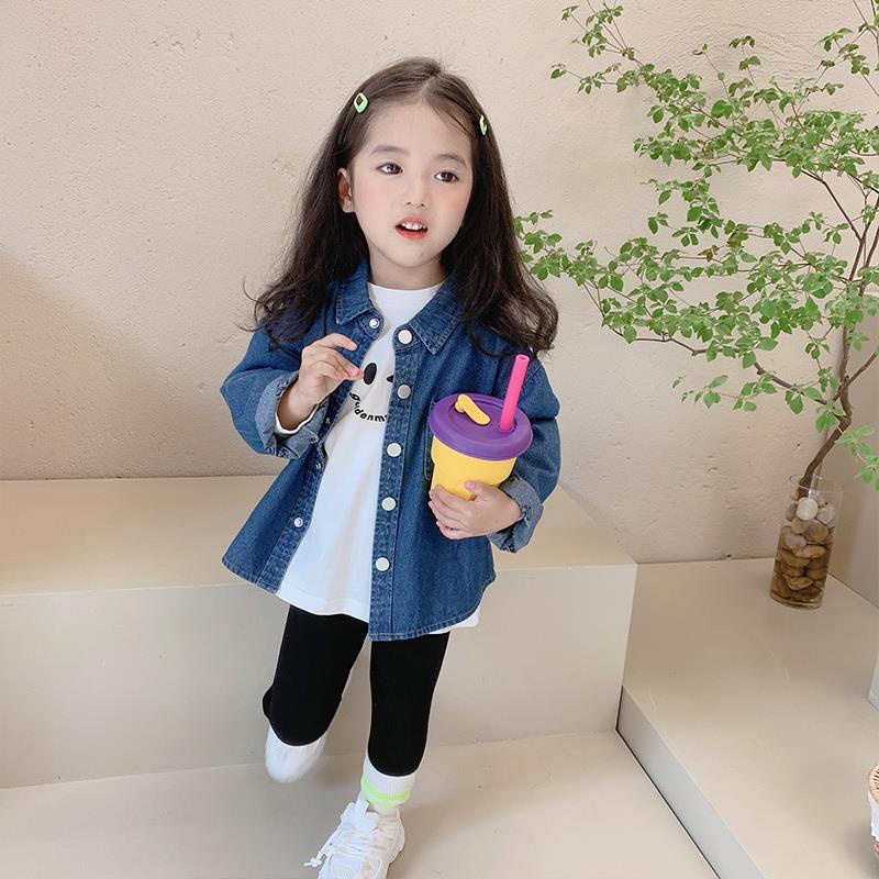 Áo Sơ Mi Denim Mỏng Phong Cách Mới 2022 Cho Bé Gái
