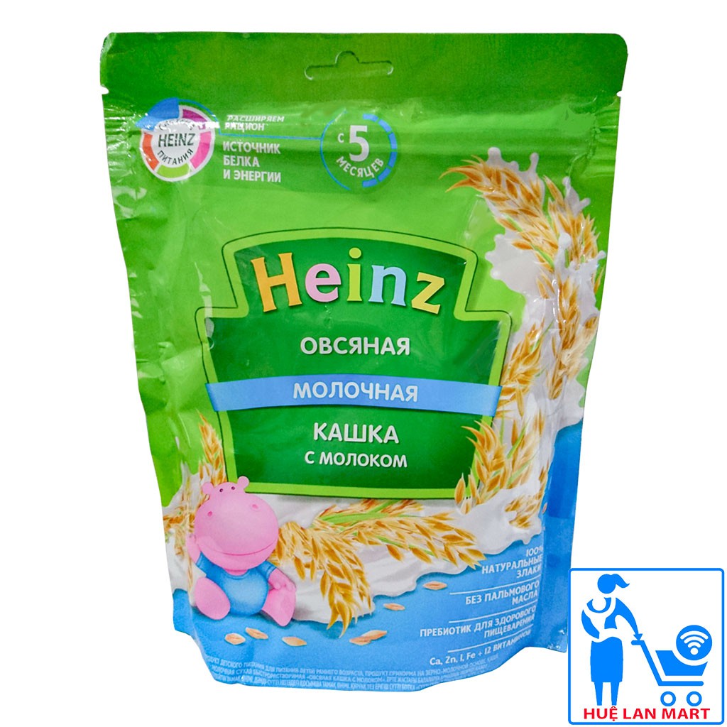 Bột Ăn Dặm Heinz Nga 5+ Vị Yến Mạch Sữa Gói 250g