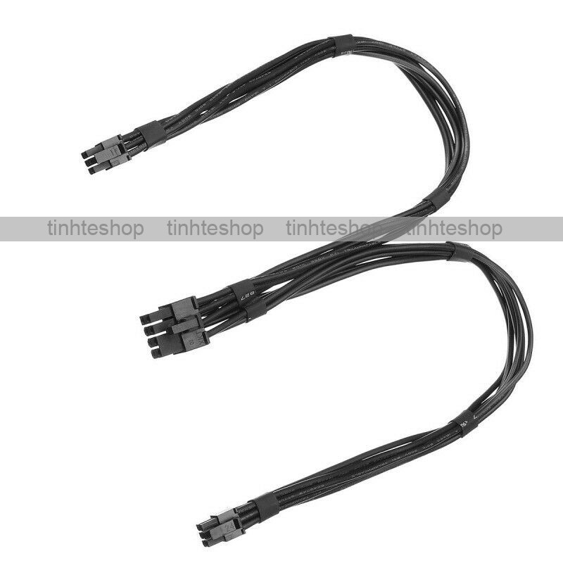 Cáp nguồn 2 mini 6PIN ra 8PIN PCI-E VGA card màn hình GTX1080 cho Máy tính táo 37Cm 18AWG lõi đồng thuần mạ thiếc