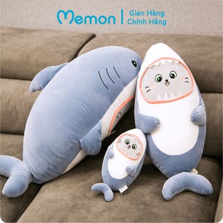 Gấu Bông Cá Mập Mặt Mèo Cao Cấp Memon