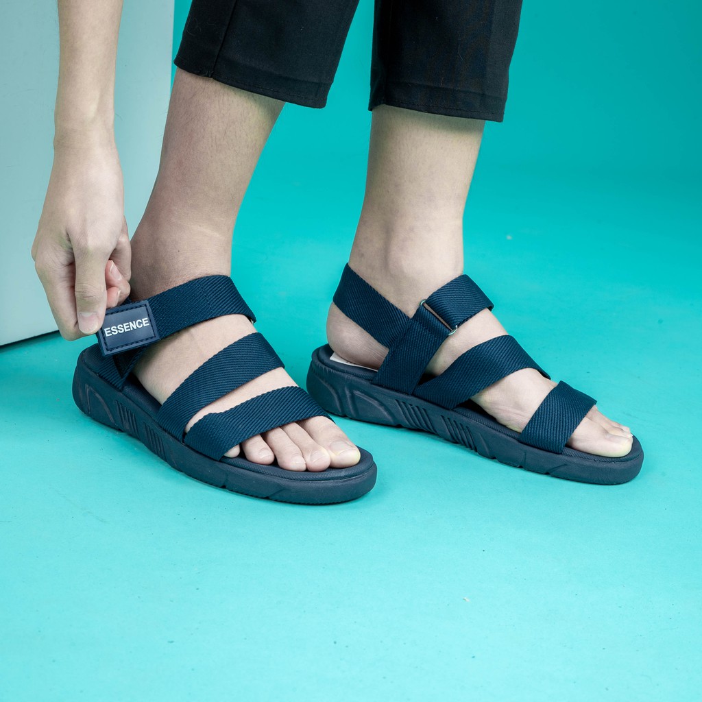 Giày sandal nam nữ ESSENCE xanh navy đi học đi làm [ẢNH THẬT]