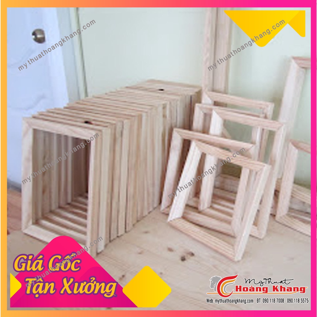 Khung Gỗ Căng tranh , Căng Vải Vẽ Tranh sơn dầu, Tranh số Hóa ,Kích Thước 50 x 70cm Tặng Kèm Móc Và Đinh Căng Tranh