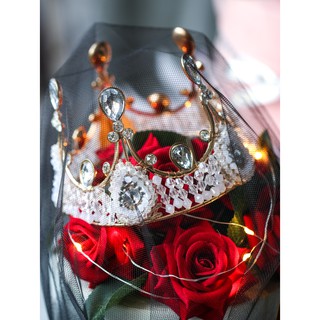 Trang trí vương miện pha lê dk 14cm
