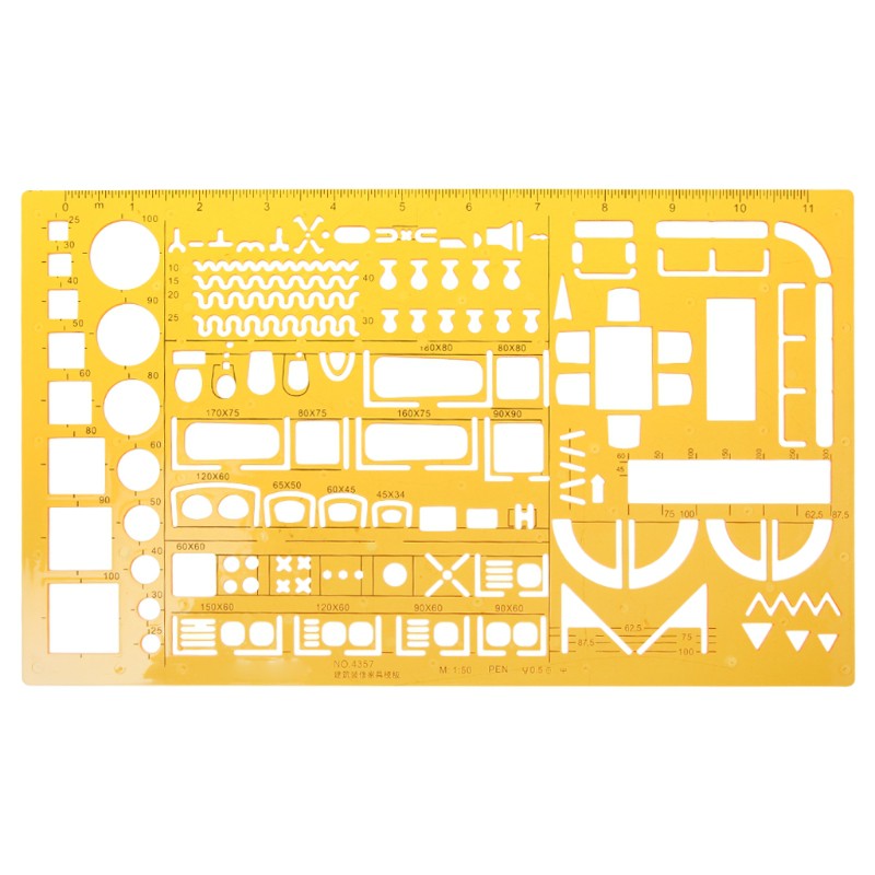 K Resin Template Ruler Stencil Measuring Tool For Drawing Many Size Round Circle