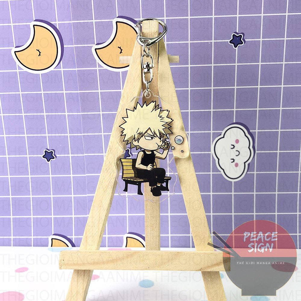 ( Mica trong acrylic ) Móc khóa BOKU NO HERO ACADEMIA ver BONG BÓNG anime Học Viện Anh Hùng chibi